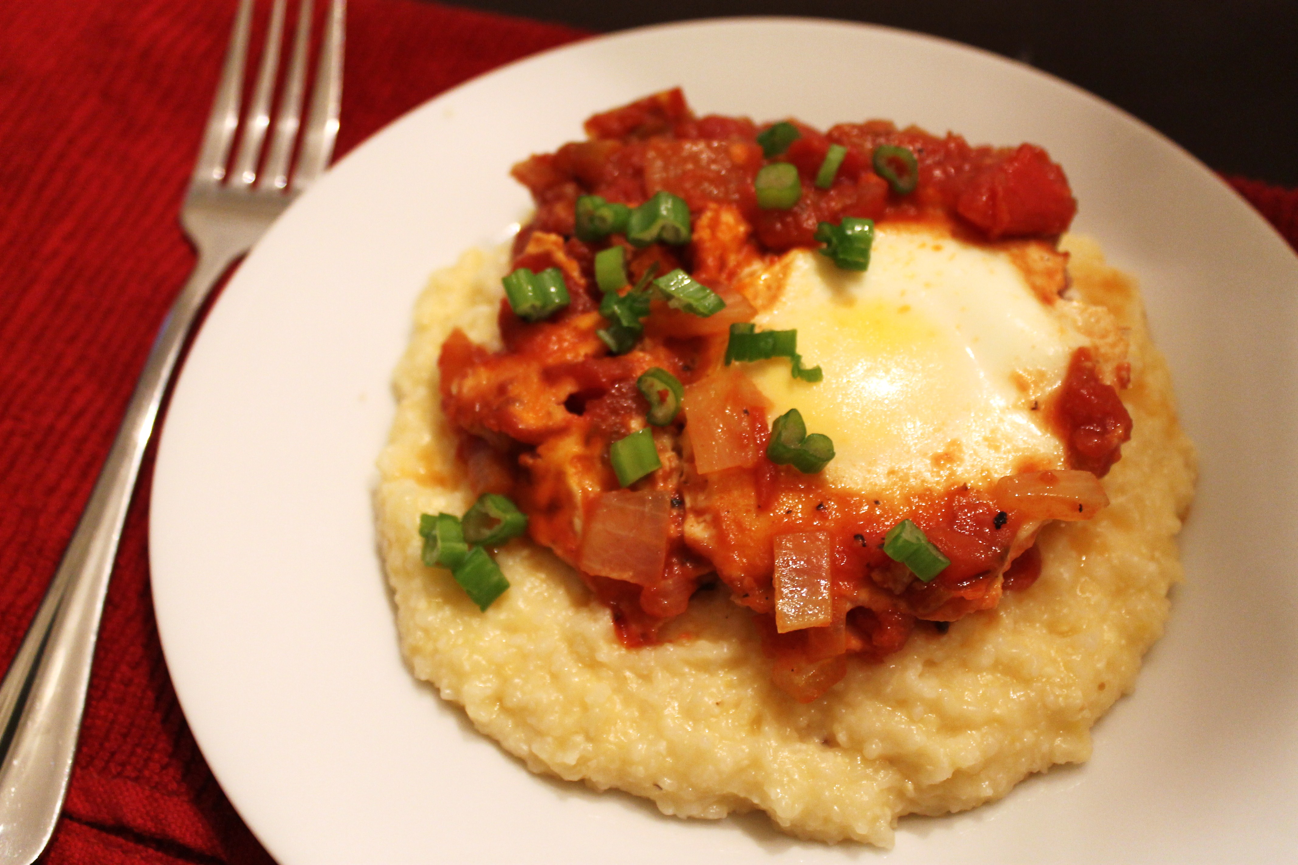 Poached Eggs on Polenta with Tomato Salsa Recipes Unique Inns